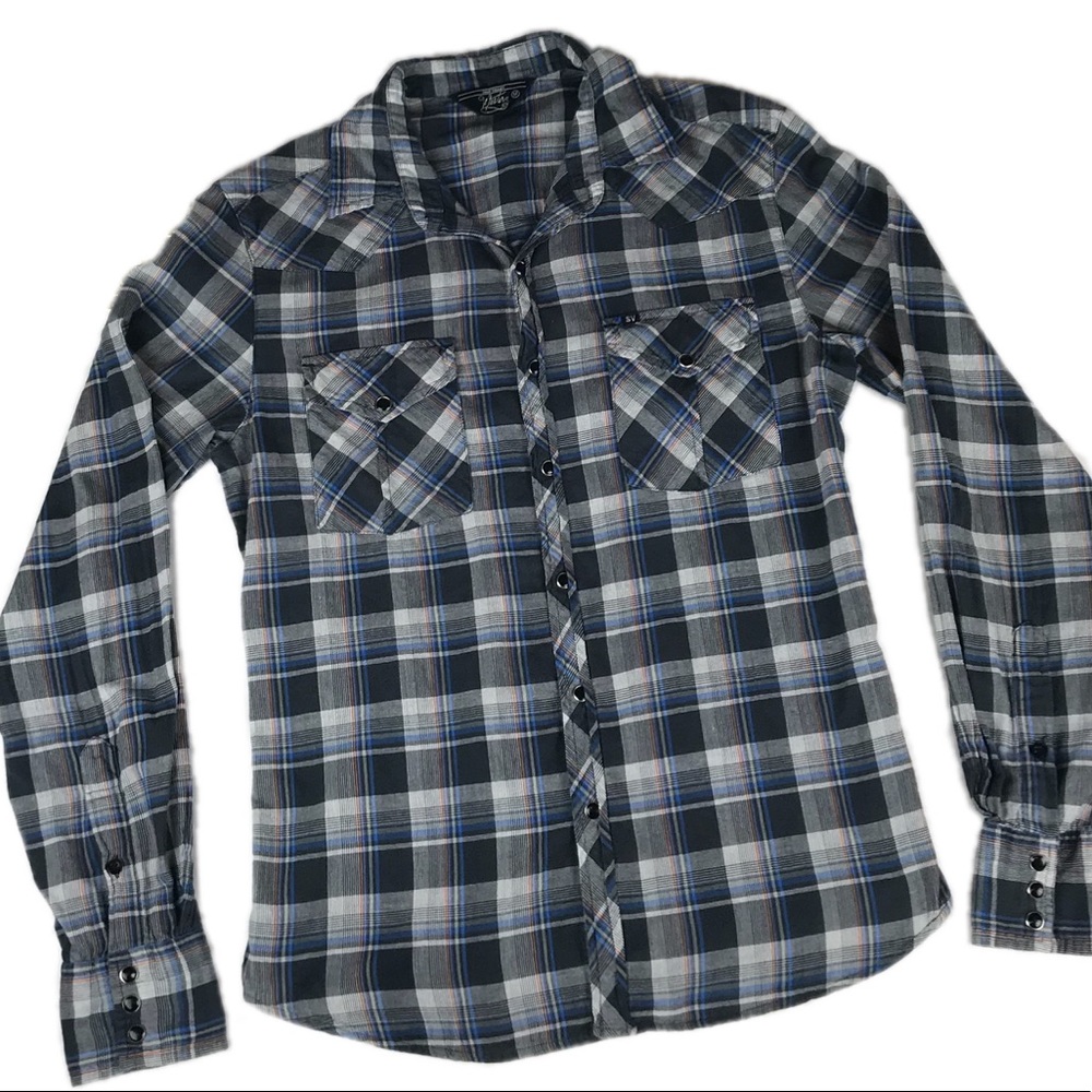 Salt Valley Western Pearl Snap Shirt Size Medium